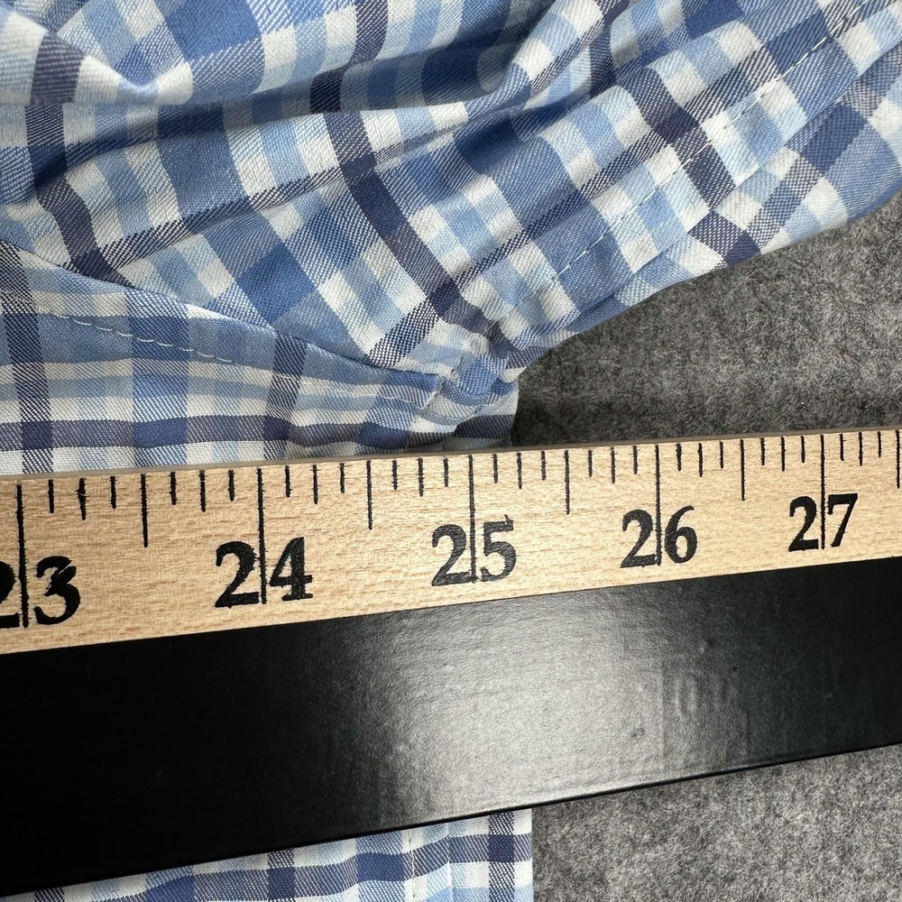 Vineyard Vines Shirt Mens XL Blue Check Performance Long Sleeve Button Down - Picture 7 of 14